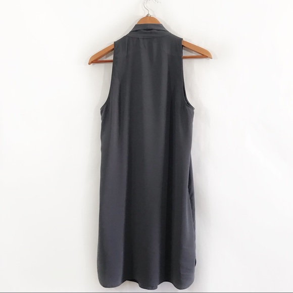 ARITZIA WILFRED Slate Blue/Gray Shift Dress Sleeveless - Picture 4 of 8